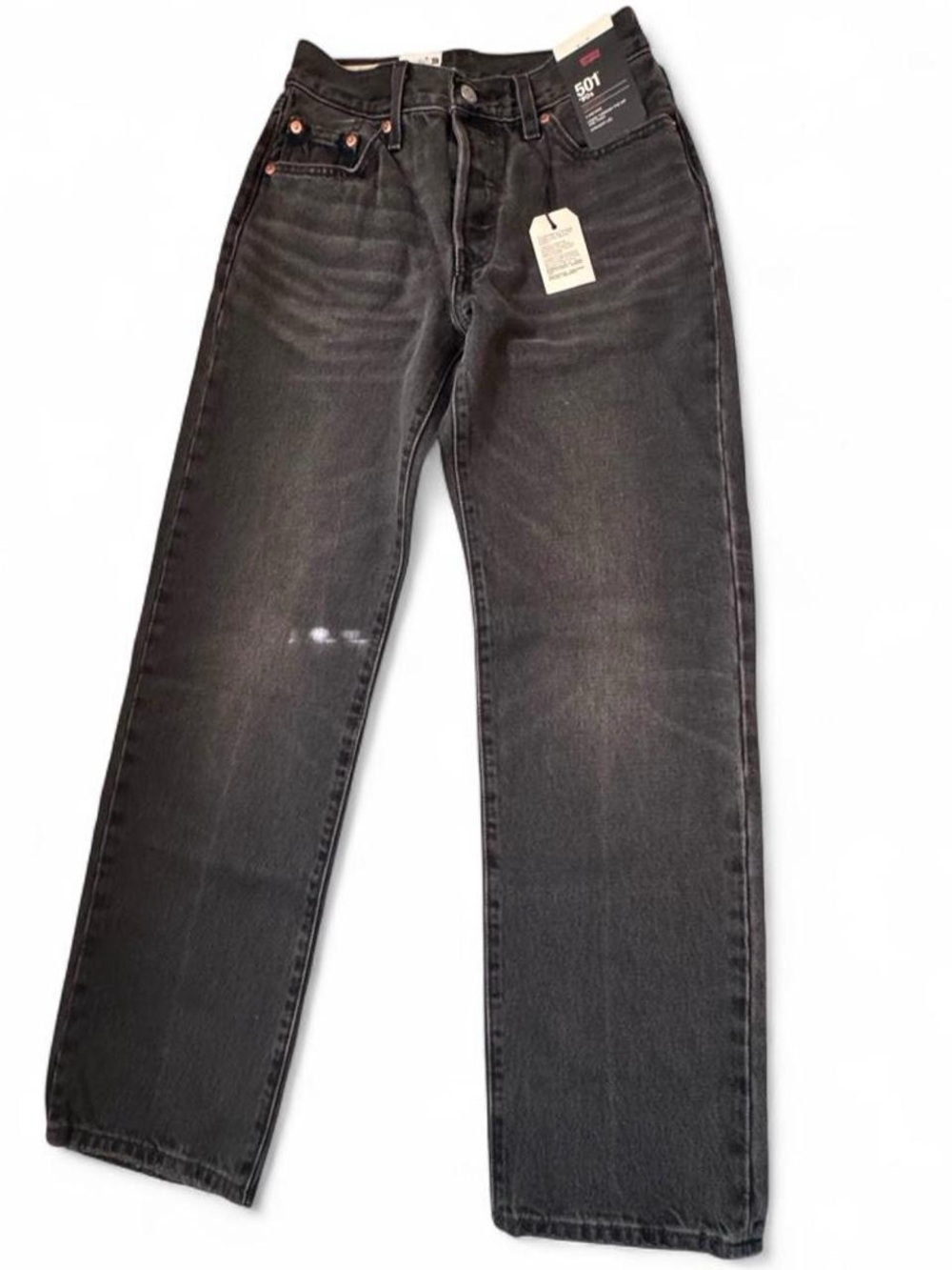 NWT Levi's 501 Straight Leg Black Denim Jeans - Picture 7 of 7